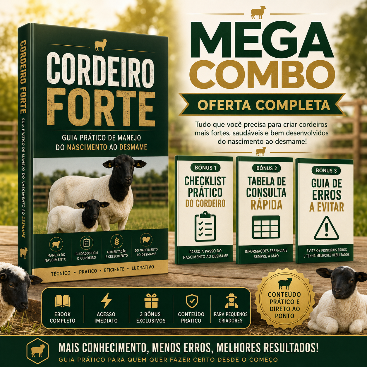 Cordeiro Forte — Materiais inclusos