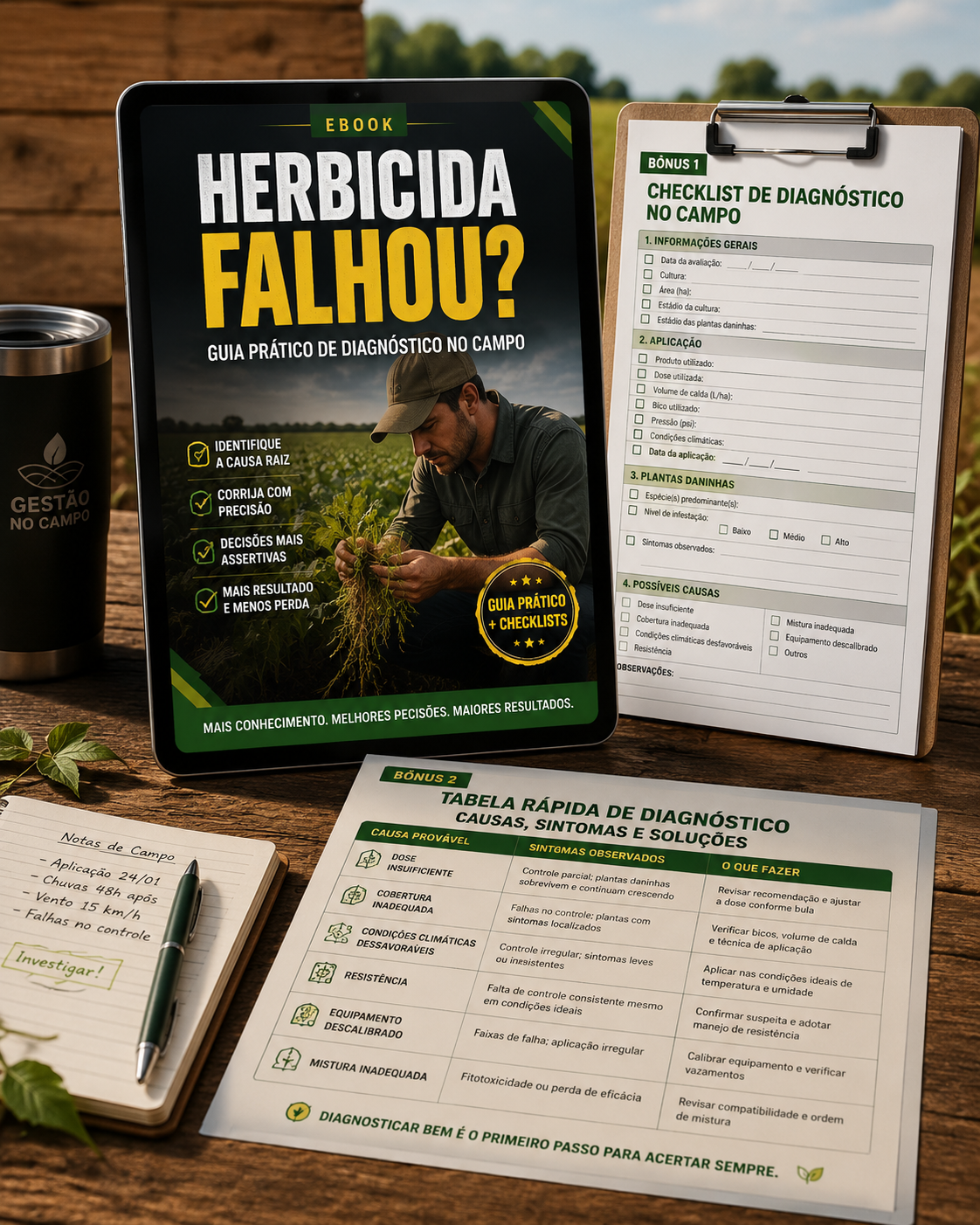 Ebook Herbicida Falhou — Guia Prático de Diagnóstico no Campo