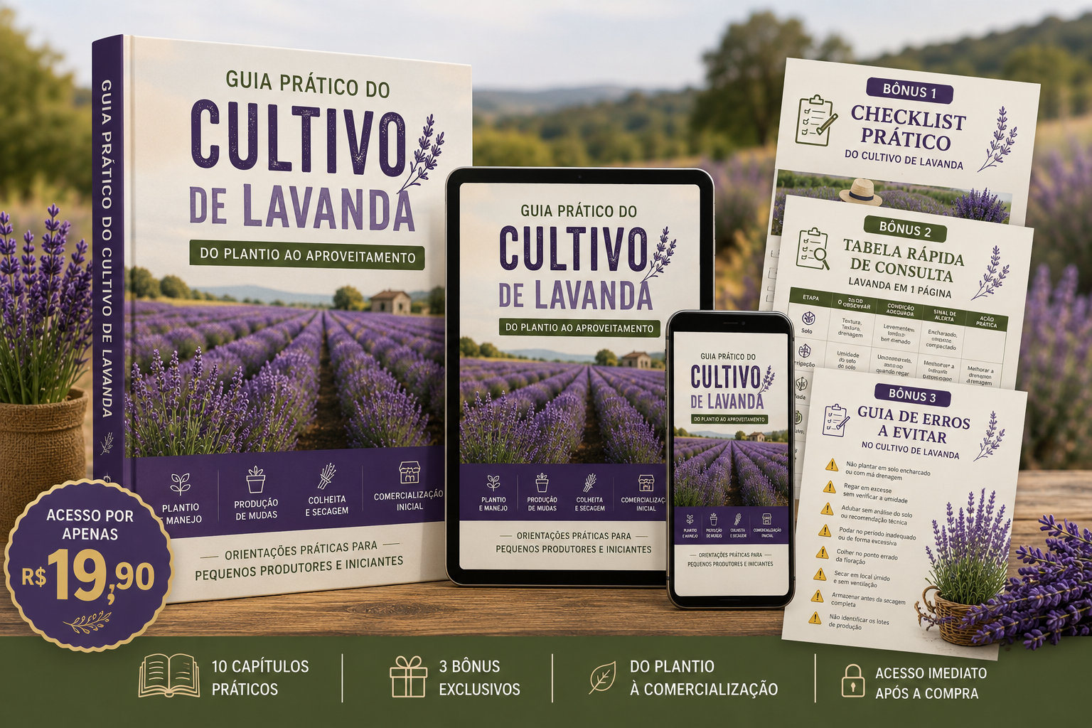 Guia completo do cultivo de lavanda com bônus