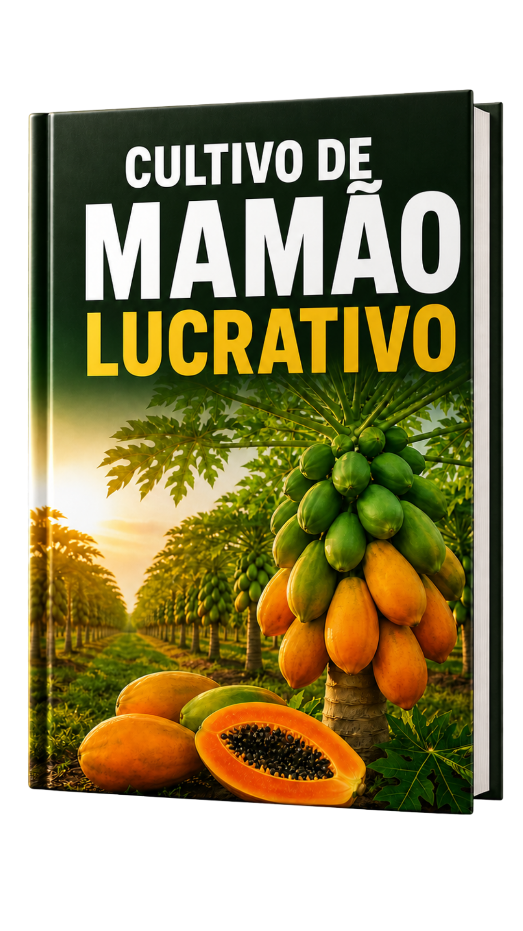 Mockup do Guia Completo de Cultivo de Mamão